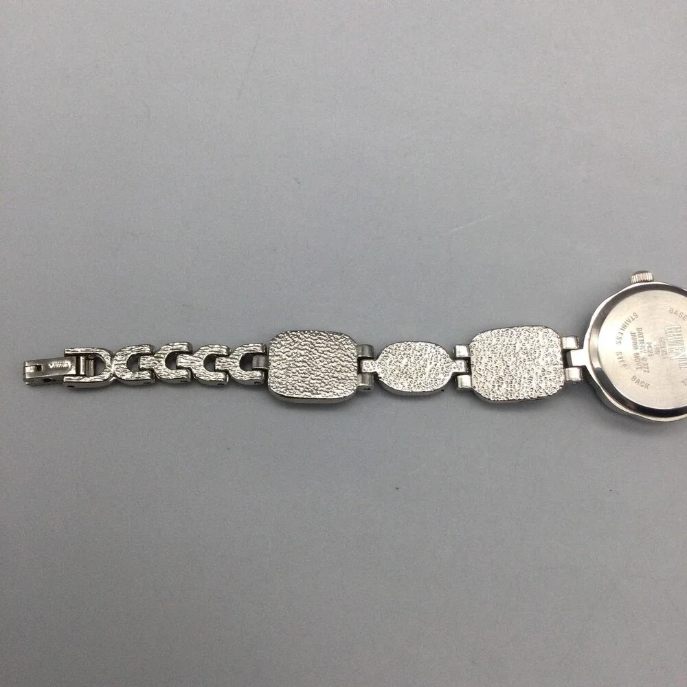 Gruen Womens Watch 21mm Mother Of Pearl Dial Blue Crystal New Battery 8